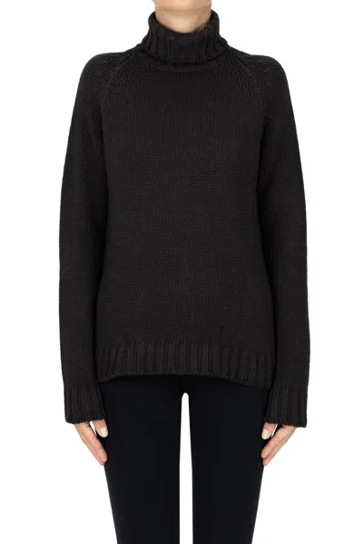 Base Milano Turleneck Pullover In Brown