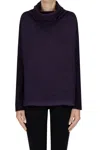 Base Milano Turtleneck Boxy Pullover In Blue