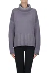 Base Milano Turtleneck Pullover In Purple
