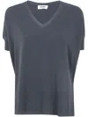 Base Milano V Neck Sweater In Blue