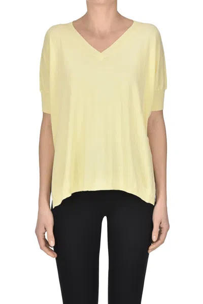 Base Milano Viscose Pullover In Yellow