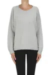 Base Milano Wide Pullover In Gray