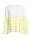 Base Milano Woman Sweater Acid Green Size 6 Cotton