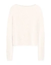 Base Milano Woman Sweater Cream Size 6 Polyamide, Cotton In White