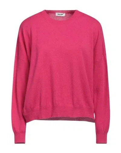 Base Milano Woman Sweater Fuchsia Size 4 Merino Wool, Cashmere In Pink