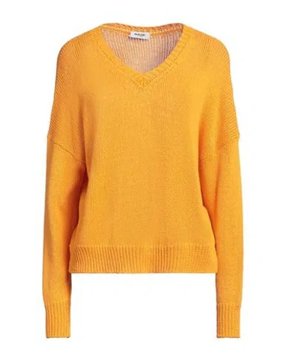 Base Milano Woman Sweater Orange Size 10 Organic Cotton