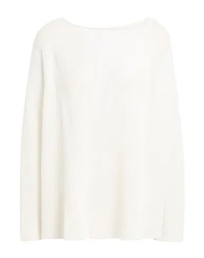 Base Milano Woman Sweater White Size 10 Cotton In White