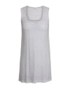 Base Milano Woman Tank Top Taupe Size 8 Linen, Polyamide In Grey
