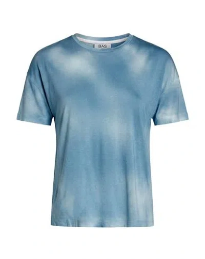 Base Milano Woman T-shirt Light Blue Size 6 Viscose, Linen