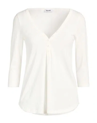 Base Milano Woman T-shirt White Size 10 Cotton, Elastane