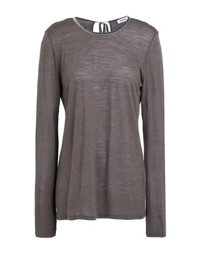 Base Milano Woman Turtleneck Grey Size 12 Wool, Polyester