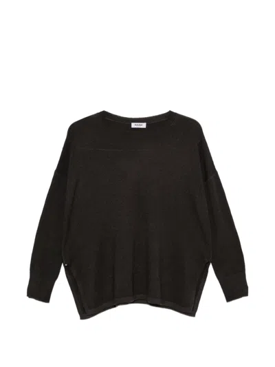Base Milano Wool And Cashmere Crewneck Sweater In Black