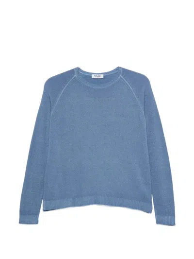 Base Milano Wool And Cashmere Crewneck Sweater In Blue
