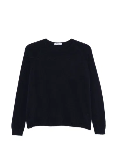 Base Milano Wool And Cashmere Crewneck Sweater In Black