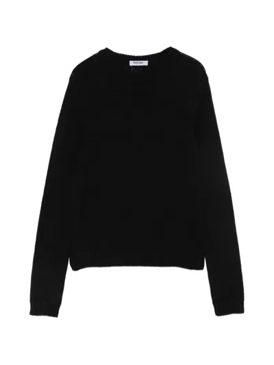 Base Milano Wool Crewneck Sweater In Black