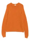 Base Milano Wool Crewneck Sweater In Orange