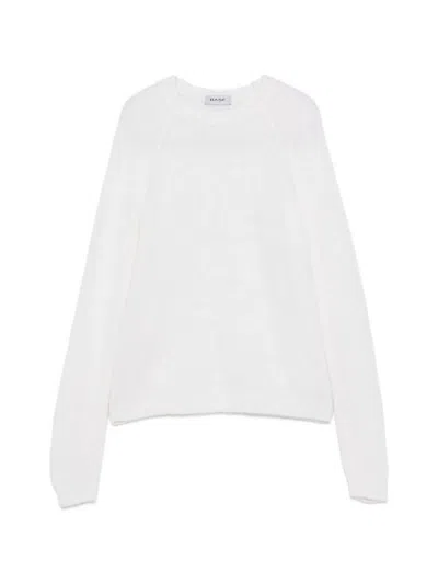 Base Milano Raglan-sleeve Crew-neck Knitwear In White