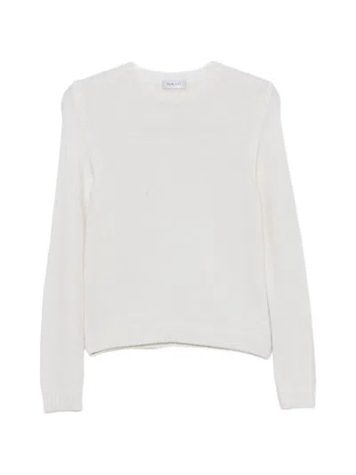 Base Milano Wool Crewneck Sweater In White