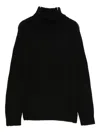Base Milano Wool Turtle-neck Jumper In Black
