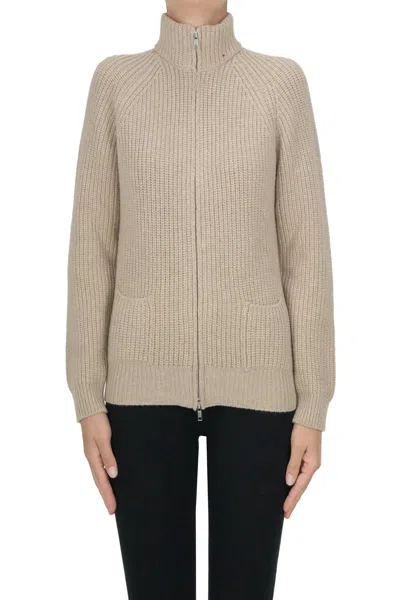 Base Milano Zippered Cardigan In Multi