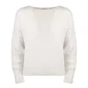 Base Pearl Gray Alpaca Sweater In White