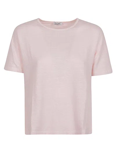 BASERANGE PINK LINEN JERSEY T-SHIRT
