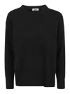 Baserange Black Crewneck Pullover In Black