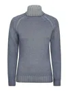 Baserange Grey Turtleneck Pullover In Grey