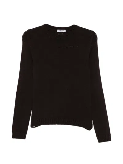 Base Ribbed-knit Sweater In Brown