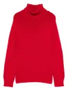Base Wool Turtle-neck Jumper In Red