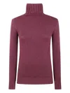 Base Extrafine Merino Wool Turtleneck In Purple