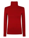Base Extrafine Merino Wool Turtleneck In Red