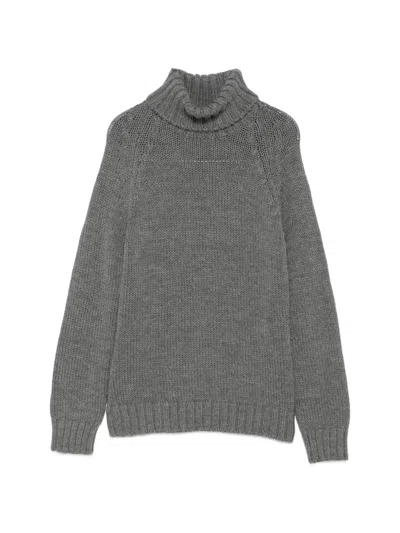 Base Roll-neck Raglan-sleeve Sweater In Gray