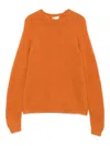 Base Round-neck Long-sleeve Sweater In Orange