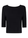 Baserange Round Neck Sweater In Black