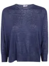 Base Round Neck Sweater In Blue