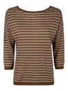 Baserange Round Neck Sweater In Brown