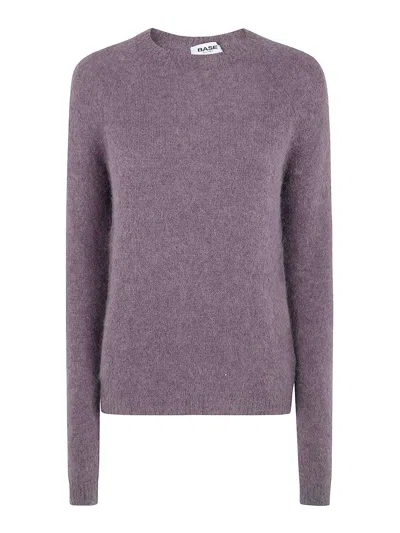 Base Round Neck Sweater In Brown