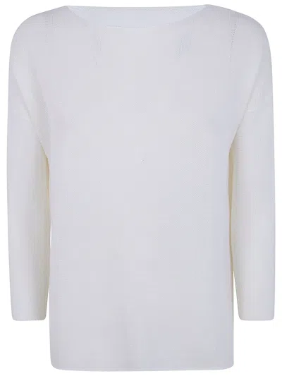 Base Round Neck Sweater In Brown