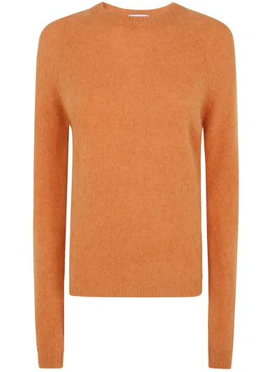 Base Raglan-sleeve Sweater In Orange