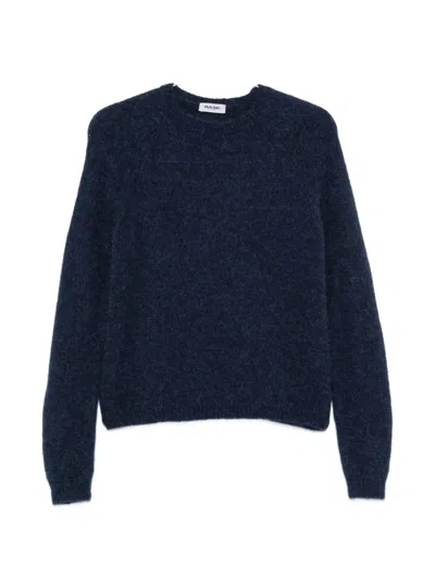 Base Round-neck Sweater In Blue