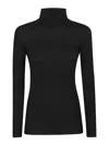 Baserange Black Highneck Pullover In Black