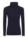 Baserange Black Highneck Pullover In Blue