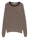 Base Striped Wool Sweater In Neutral