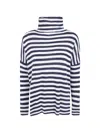 Base Striped Roll-neck Sweater In Blue