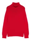 Base Wool Turtle-neck Jumper In Red