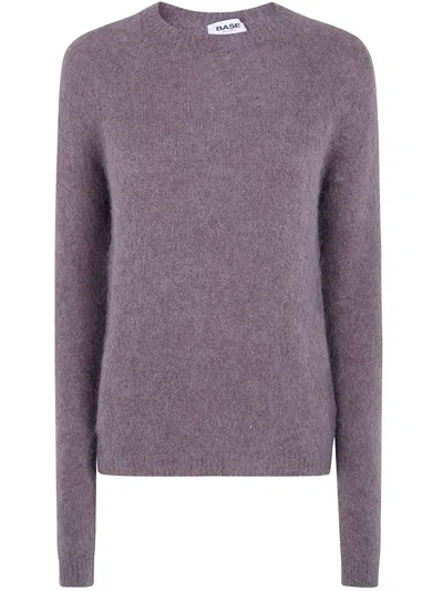 Base Sweater Round Neck "b8450.034" In Brown