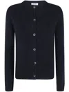 Base Button-up Merino Cardigan In Black