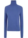 Base Turtle Neck Sweater In Blue