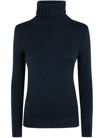 Base Sweater Turtle Neck "b8565" In Green